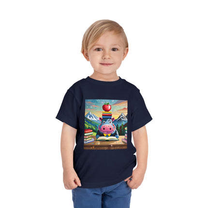 Hippos Hit the Books Toddler Short Sleeve Tee