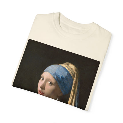 Girl with a Pearl Earring by Johannes Vermeer Unisex Garment-Dyed T-shirt