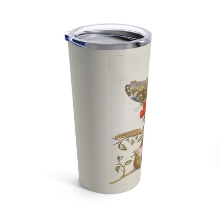Blue Butterflies and Pomegranate by Maria Sibylla Merian Tumbler 20oz