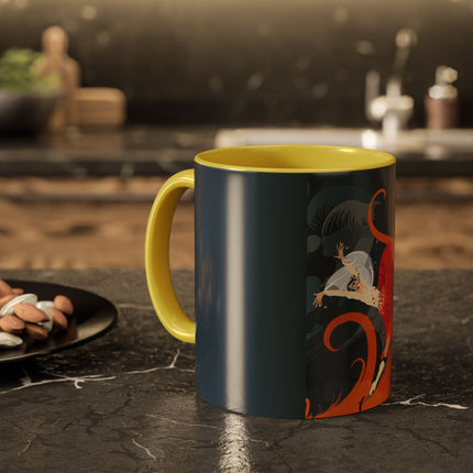 Flame of the Tempest Colorful Mugs – Fiery Storm & Dramatic Elegance