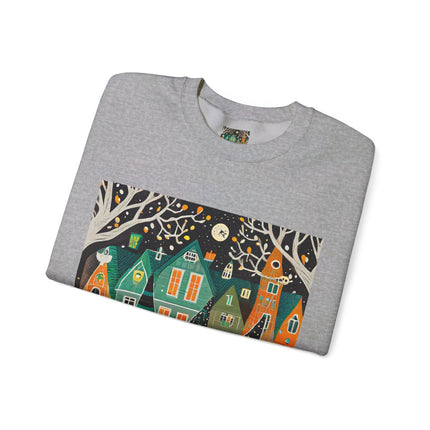 Night of the Trick-or-Treating Owlets Unisex Heavy Blend™ Crewneck Sweatshirt