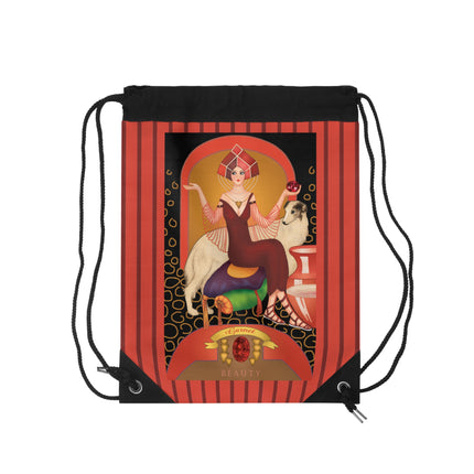 January & Garnet Zodiac Drawstring Bag