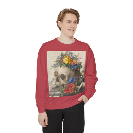 Vanitas Still Life by Herman Henstenburgh Garment-Dyed Sweatshirt