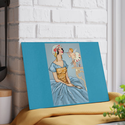 The Enchanting Painter: A Fairy's Artistic Touch Glass Cutting Board