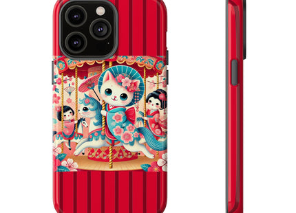 Geisha Kitten's Enchanted Carousel Phone Cases