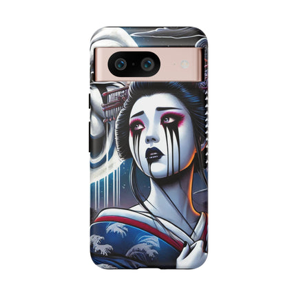 Geisha’s Black Ink Tears Phone Cases