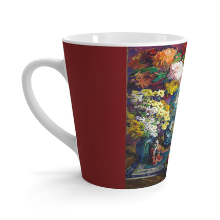 Fish, Fruits, and Flowers by Kathryn E. Cherry Latte Mug
