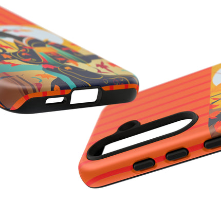 Black Cat in Kimono Phone Cases