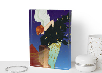 The Christmas Angel Acrylic Art Block