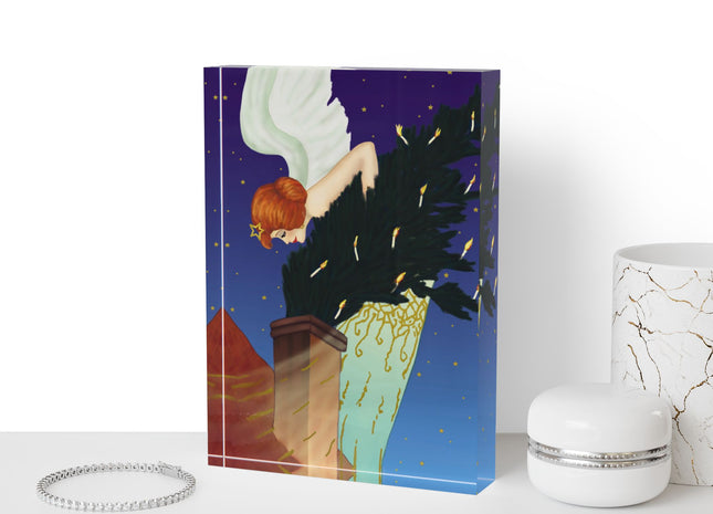 The Christmas Angel Acrylic Art Block