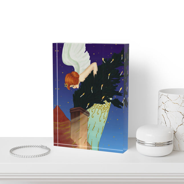 The Christmas Angel Acrylic Art Block