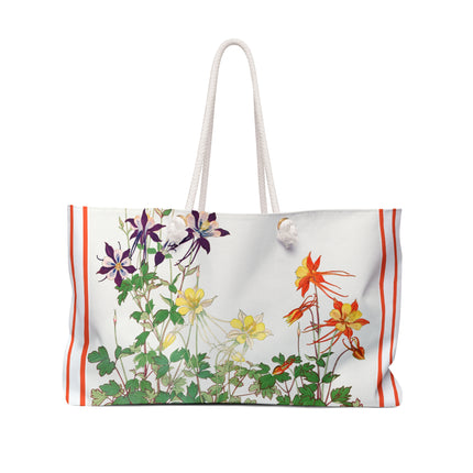 Aquilegia Flowers by Tanigami Kônan Weekender Bag