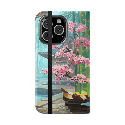 🌸✨ Cyberpunk Geisha Flip Case – Neon Elegance & Futuristic Grace