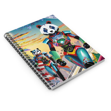 Cyber Punk Robots Spiral Notebook - Ruled Line