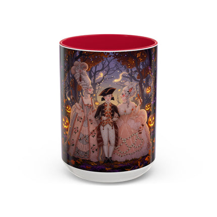 🎃🌙 The Midnight Court Of Pumpkin Grove Colorful Mug – Elegant Halloween Masquerade