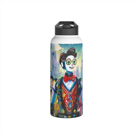 Cyber Punk Robots Stainless Steel Water Bottle