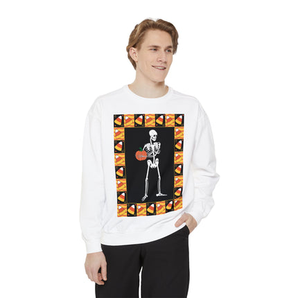 Candy Corn Skeleton Unisex Garment-Dyed Sweatshirt