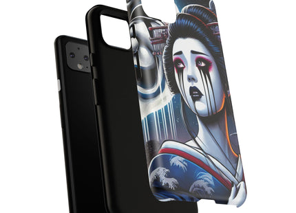 Geisha’s Black Ink Tears Phone Cases