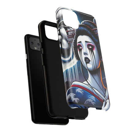 Geisha’s Black Ink Tears Phone Cases