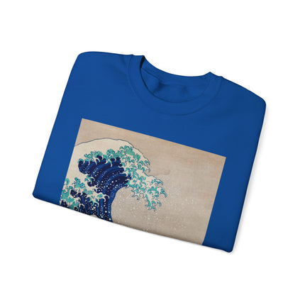 The Great Wave off Kanagawa by Katsushika Hokusai Heavy Blend™ Crewneck Sweatshirt