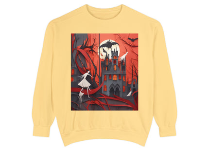 Halloween Night Scene Unisex Garment-Dyed Sweatshirt
