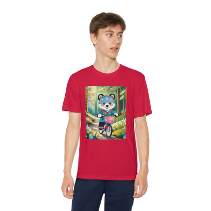 Furry Cyclist Youth Competitor Tee – Woodland Adventure & Playful Charm