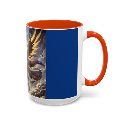 Valkyrie Descending Through Storm Colorful Mugs (11oz, 15oz)
