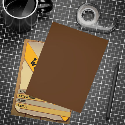Wild West Party Invitation! Bundles of 10, 30, 50 Pieces Available (envelopes included)