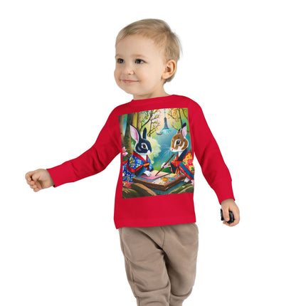 Fairy Animals Writing Wishes Toddler Long Sleeve Tee