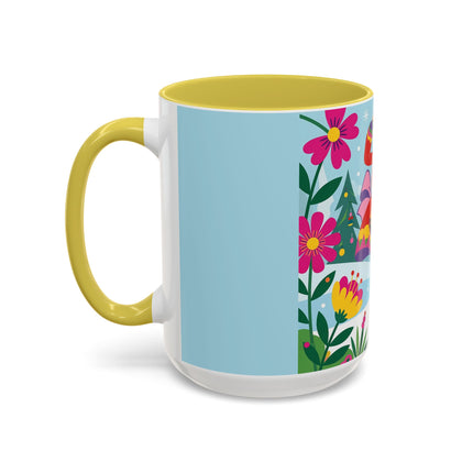 🌸🎄 Christmas In The Winter Garden Colorful Mug – Whimsical Holiday Fantasy