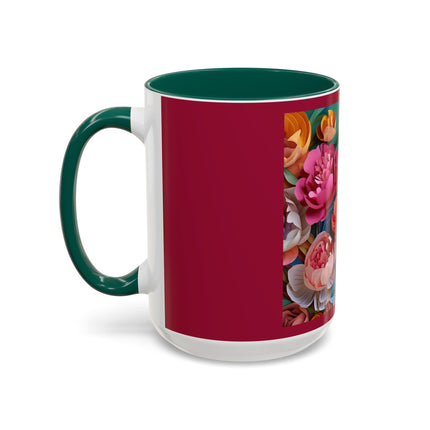 Peonies in Full Bloom Colorful Mugs (11oz, 15oz)