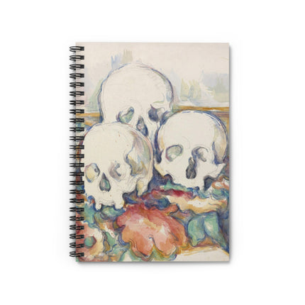 The Three Skulls by Paul Cézanne Spiral Notebook - Ruled Line