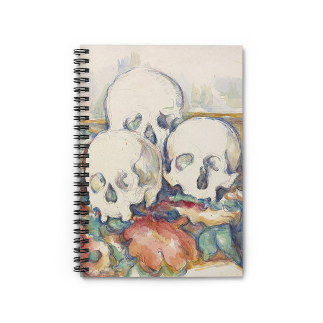 The Three Skulls by Paul Cézanne Spiral Notebook - Ruled Line