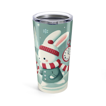 Candy Cane Timekeeper Bunny Tumbler 20oz