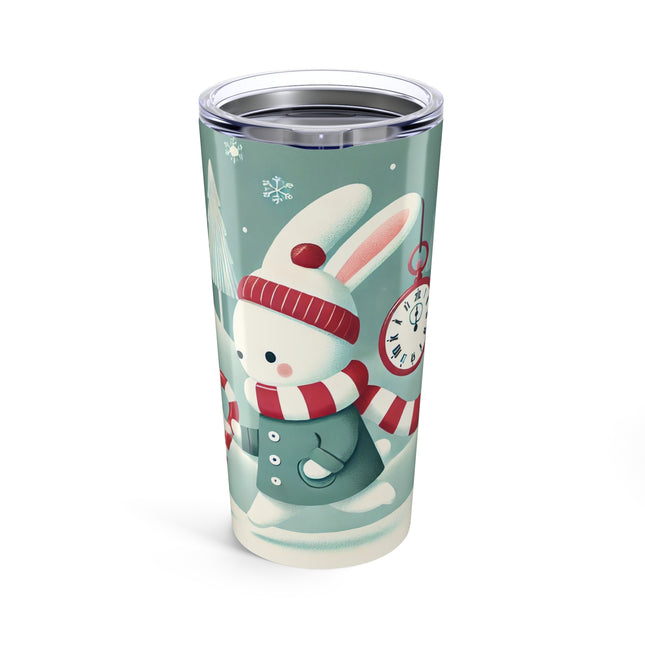 Candy Cane Timekeeper Bunny Tumbler 20oz