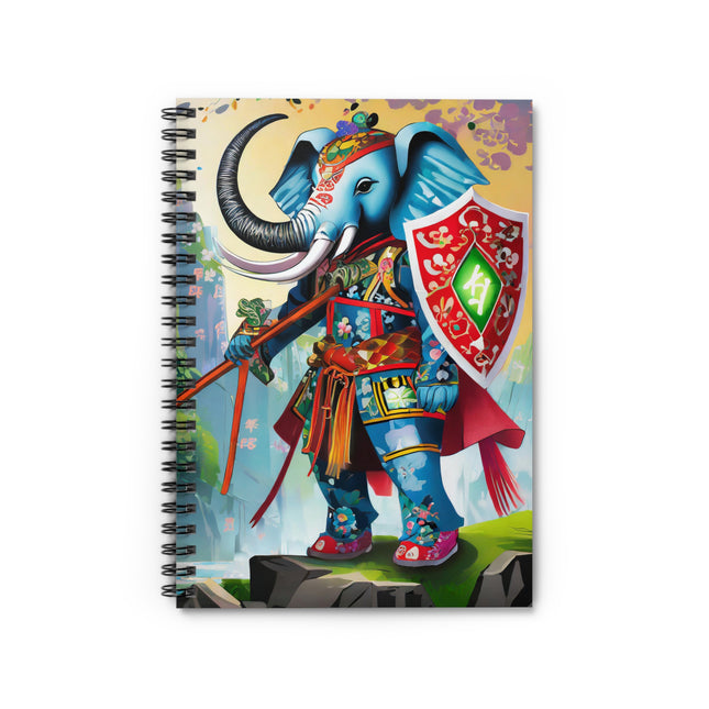 Cyberpunk Elephant Spiral Notebook - Ruled Line