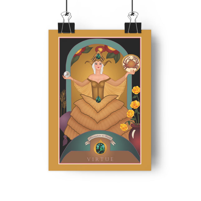 June & Pearl, Alexandrite (from the Gem Series) by Sofia Chiostri Giclée Art Print