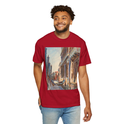 Gondola Moorings on the Grand Canal by John Singer Sargent  Unisex Garment-Dyed T-shirt