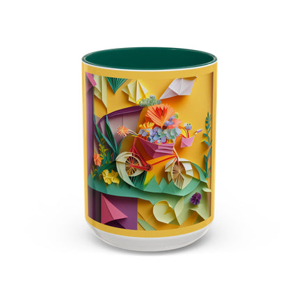 Origami Bicycle Colorful Mugs (11oz, 15oz)