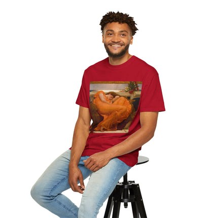 Flaming June by Frederic Leighton Unisex Garment-Dyed T-shirt