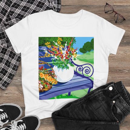 Blooming Harmony Women's Midweight Cotton Tee