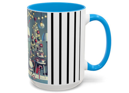 Whimsical Christmas Tea Party Colorful Mugs (11oz, 15oz)