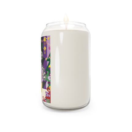 🎁✨ The Lavender Christmas Masquerade Scented Soy Candle – Art Deco Holiday Fantasy