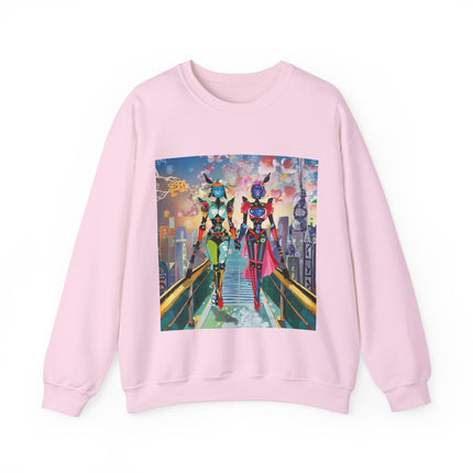 Cyber Punk Robot Models Unisex Heavy Blend™ Crewneck Sweatshirt