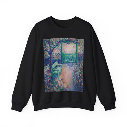 The Artist’s Garden (The Green Chair) by Theodore Earl Butler Heavy Blend™ Crewneck Sweatshirt
