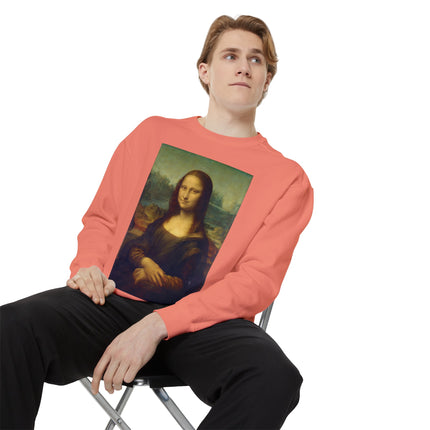 Mona Lisa by Leonardo da Vinci Unisex Garment-Dyed Sweatshirt