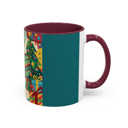 🎄✨ The Lady Of The Christmas Ornament Colorful Mug – Art Deco Holiday Fantasy