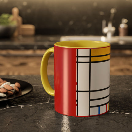 Place de la Concorde by Piet Mondrian Colorful Mugs (11oz, 15oz)