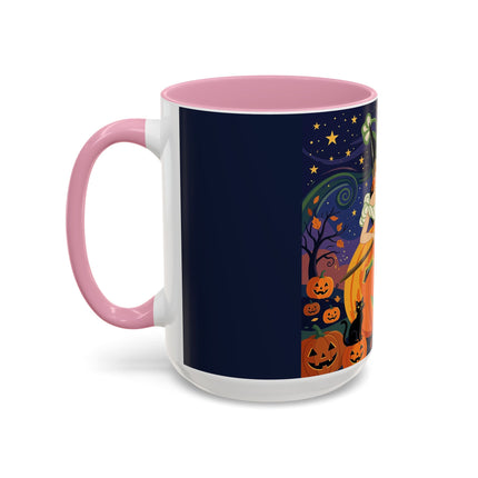 🧙‍♀️🎃 The Witch Of Pumpkin Moon Hollow Colorful Mug – Whimsical Halloween Magic