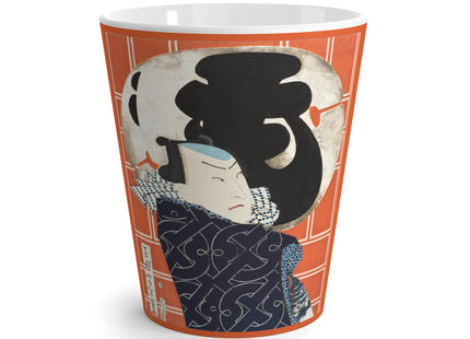 The Actor Bandō Hikosaburō V and the Mo troupe by Tsukioka Yoshitoshi Latte Mug